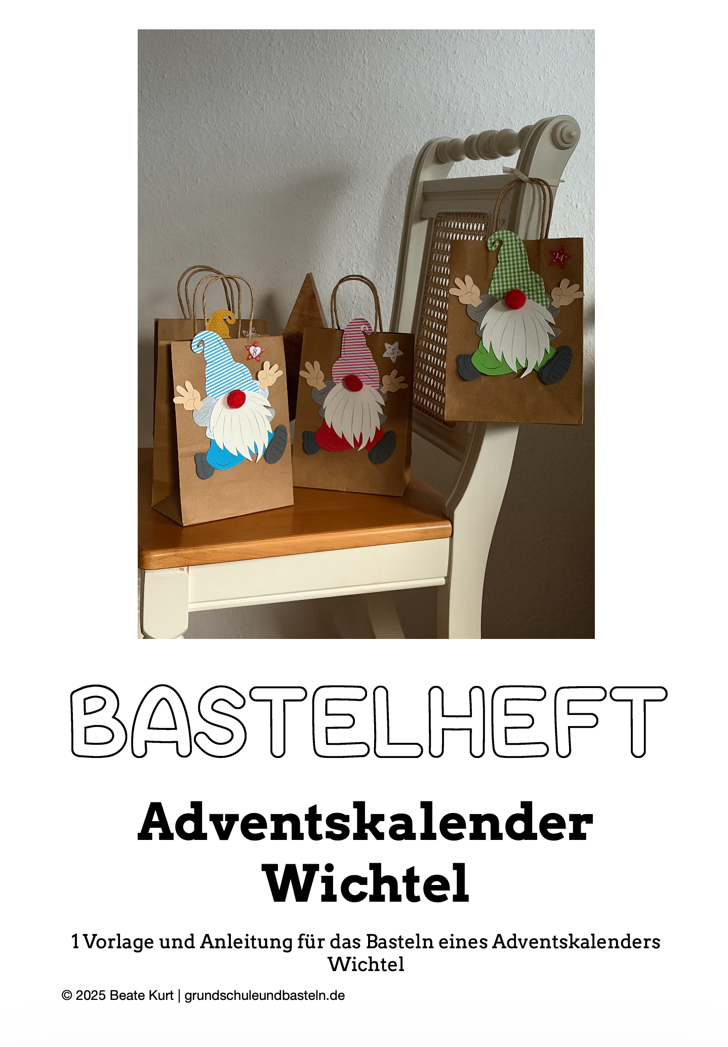 Bastelheft: Adventskalender Wichtel