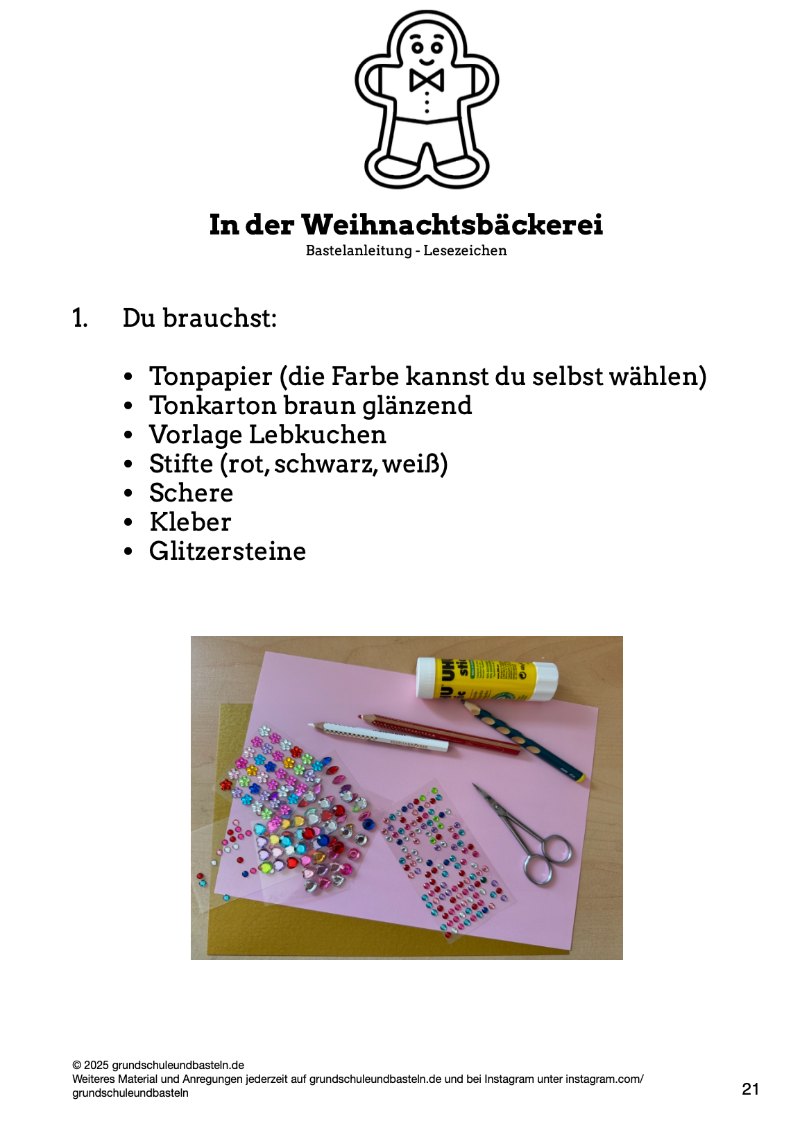 Begleitmaterial: In der Weihnachtsbäckerei