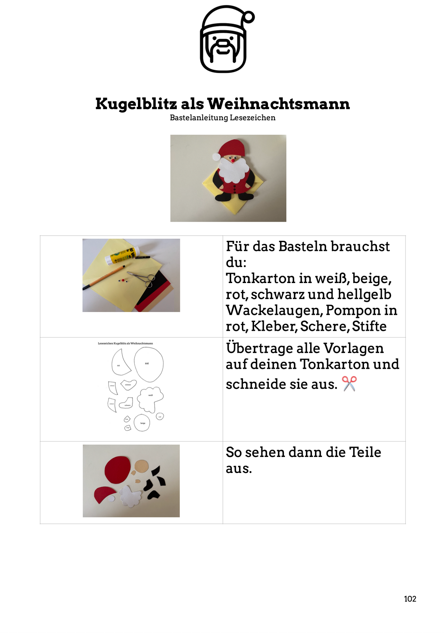 Begleitmaterial: Kugelblitz als Weihnachtsmann