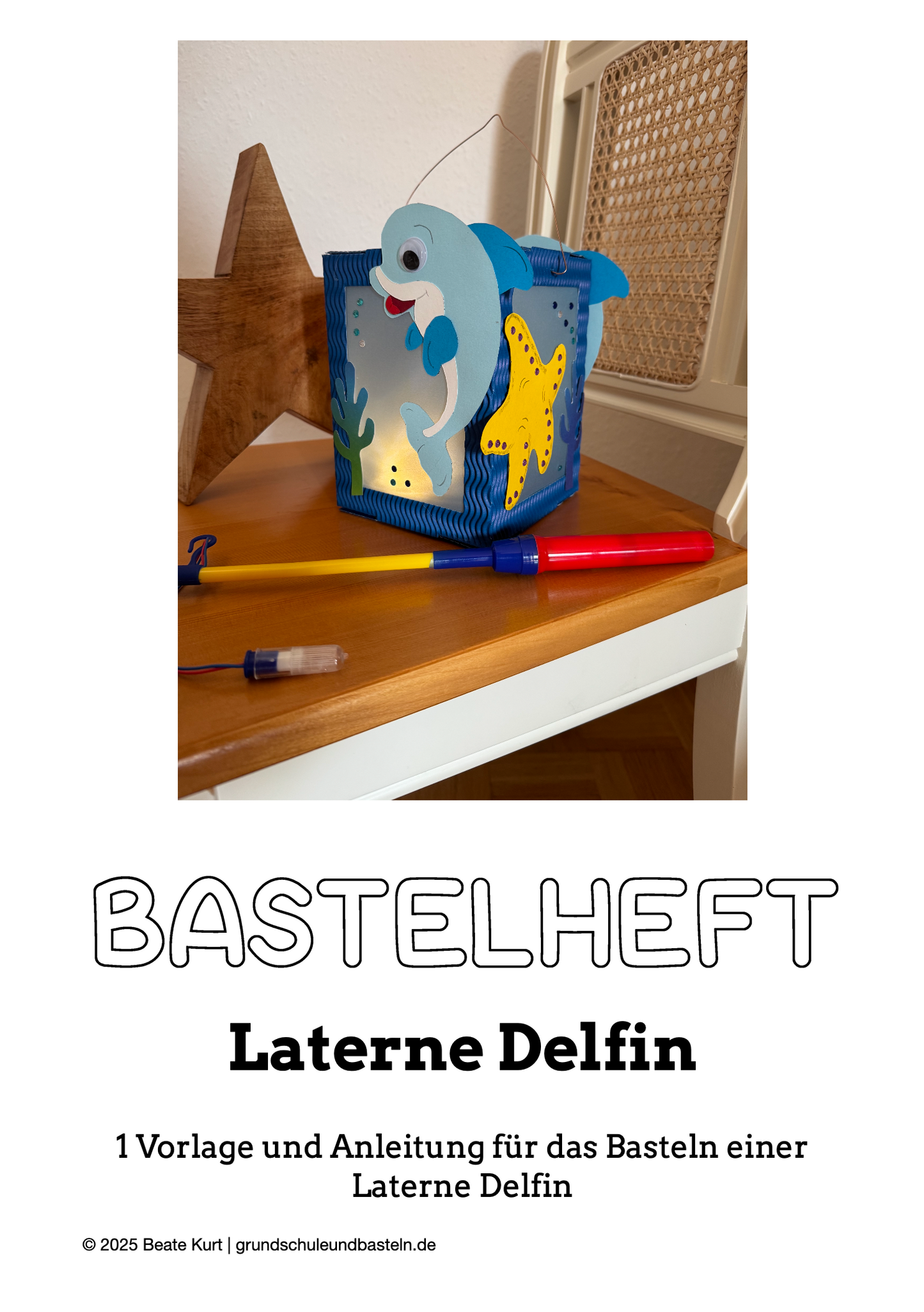Bastelheft: Laterne Delfin