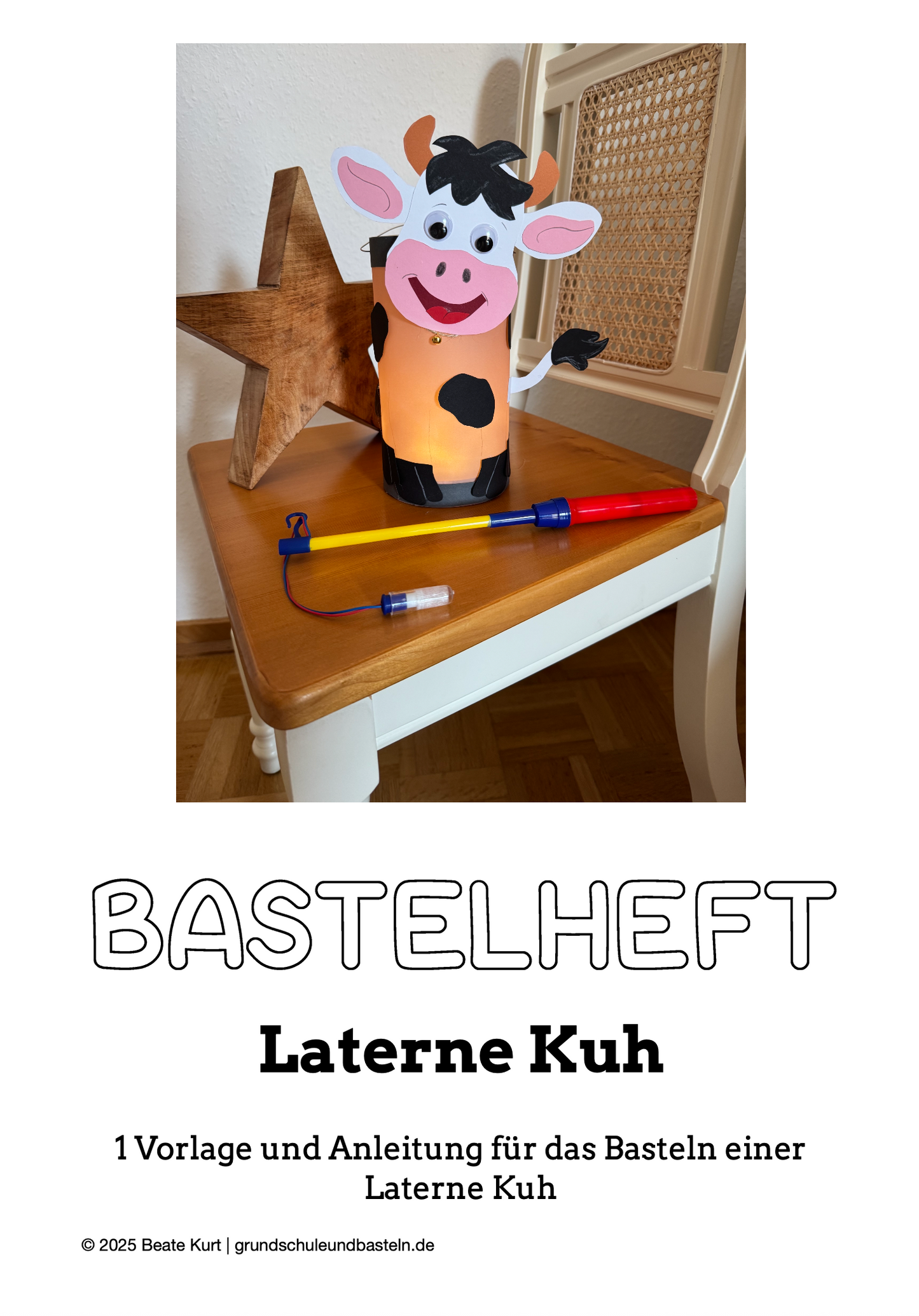 Bastelheft: Laterne Kuh