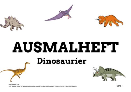 Dinos – ein Ausmalheft