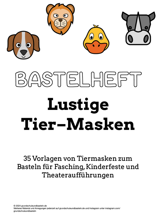 Im Fasching: Tiermasken zum Verkleiden