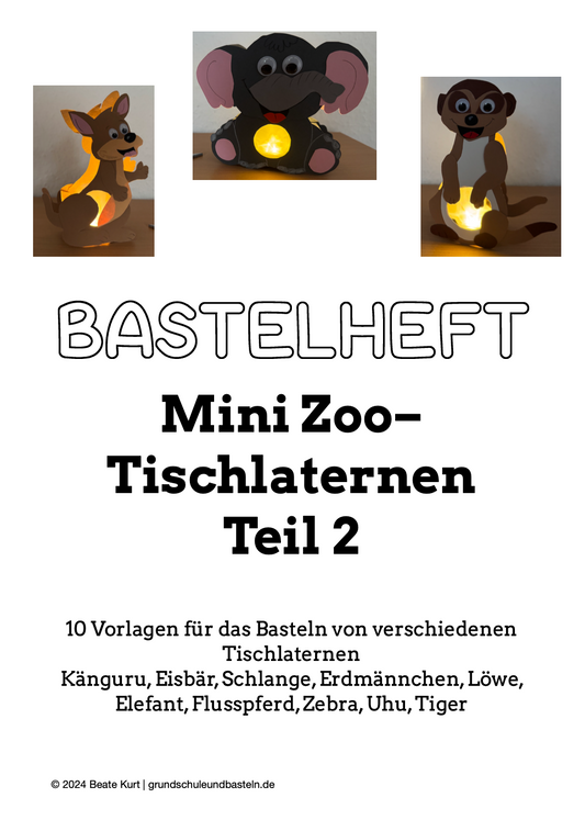 Im Zoo: Kleine Tischdekoration - Zoo - Tischlaternen