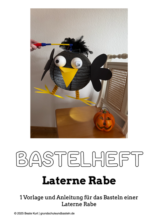 Laternenzeit: ein Bastelheft – Laterne Rabe