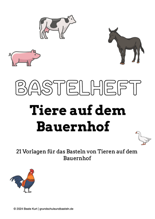 Bastelspaß in den Ferien: Tiere auf dem Bauernhof
