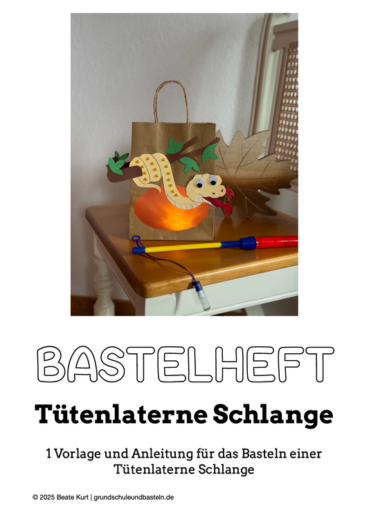 Laternenzeit: ein Bastelheft – Tütenlaterne Schlange