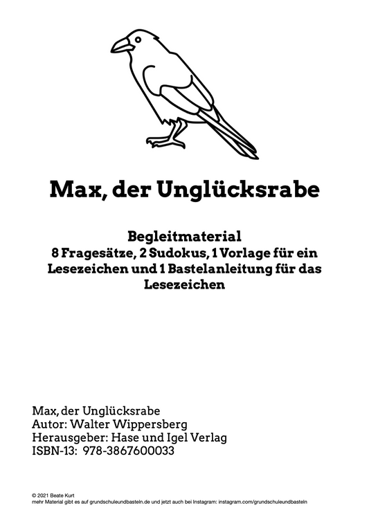 Schuljahresendspurt: Klassenlektüre - Max, der Unglücksrabe