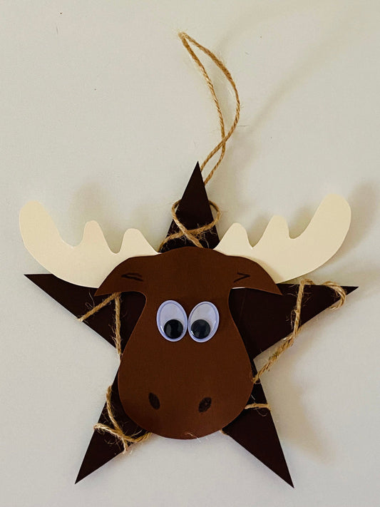 Advent: Elchanhänger mit Stern