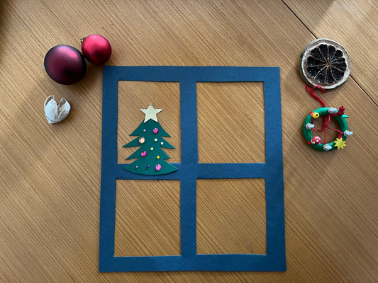 Der erste Advent: Ein Weihnachtsfenster in vier Etappen gestalten
