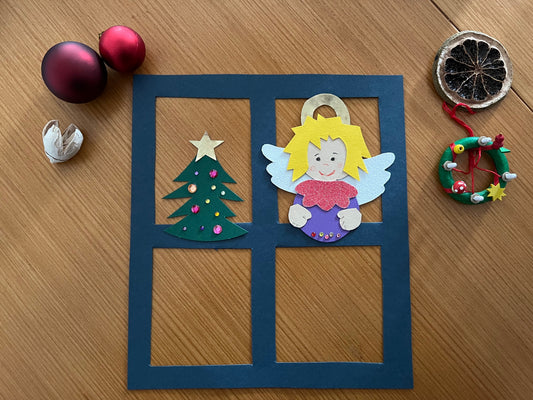 Der zweite Advent: Ein Weihnachtsfenster in vier Etappen gestalten
