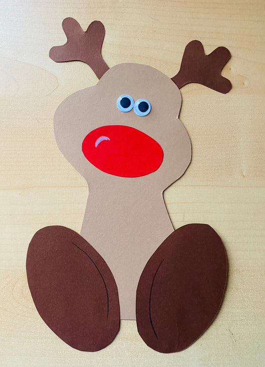 Advent: Kleinen Elch als Fensterbild basteln