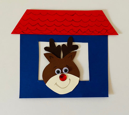 Advent: Elch Rudi in seinem Haus basteln