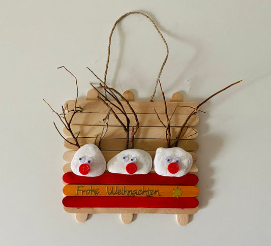 Advent: Bildchen mit Elchköpfen gestalten