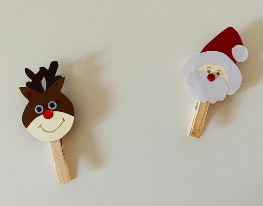 Advent: Kleine Klammer-Geschenkanhänger