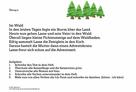Advent: Kleine Deutschübung 4