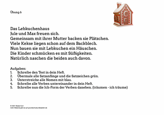 Advent: Kleine Deutschübung 6