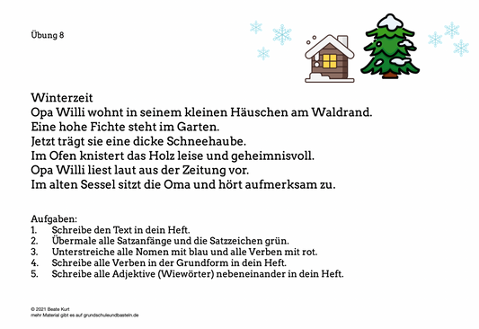 Advent: Kleine Deutschübung 8