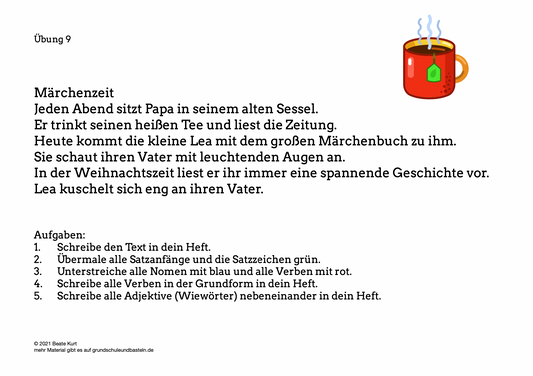 Advent: Kleine Deutschübung 9