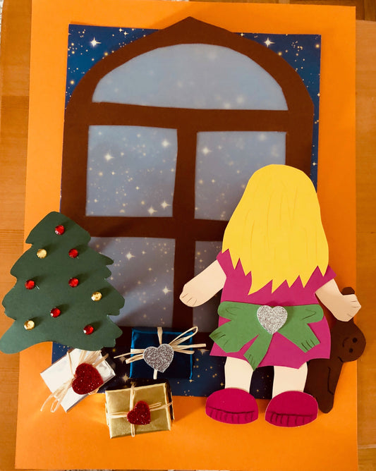 Advent: Mädchen am Fenster