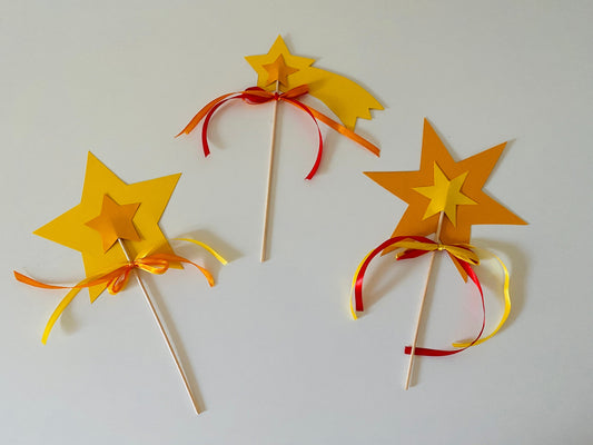Advent: Sterne am Stiel basteln