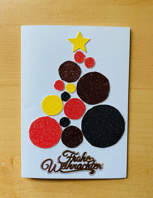 Advent: Weihnachtskarte Kugeln