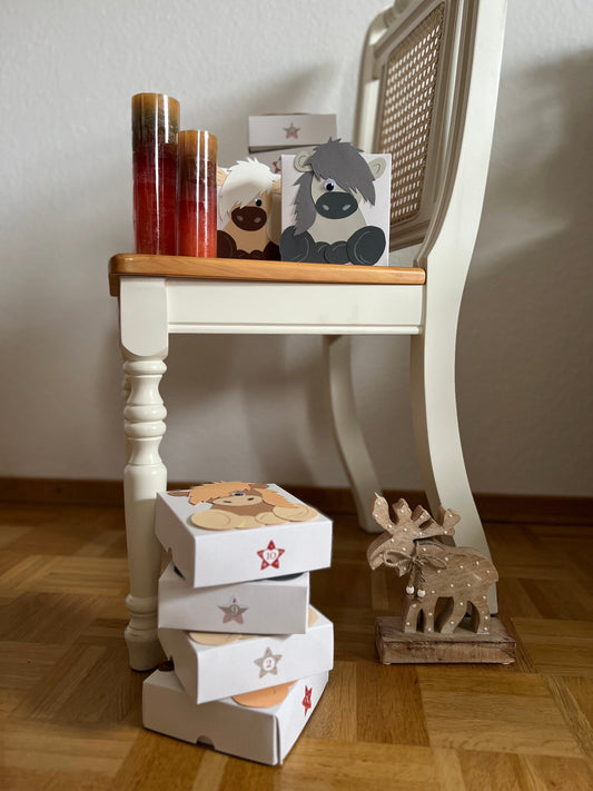 Adventskalender: 12 lustige Pferdchen basteln