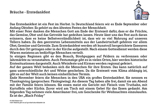 Brauchtum: Erntedank