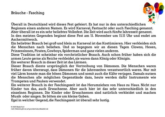 Brauchtum: Fasching