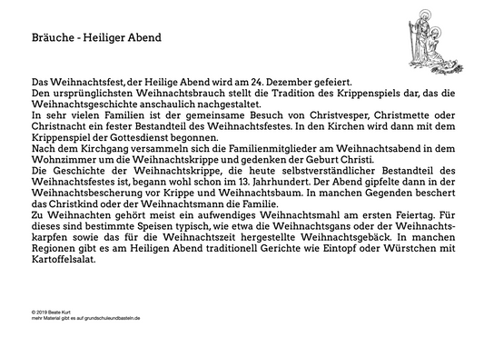 Brauchtum: Der Heilige Abend