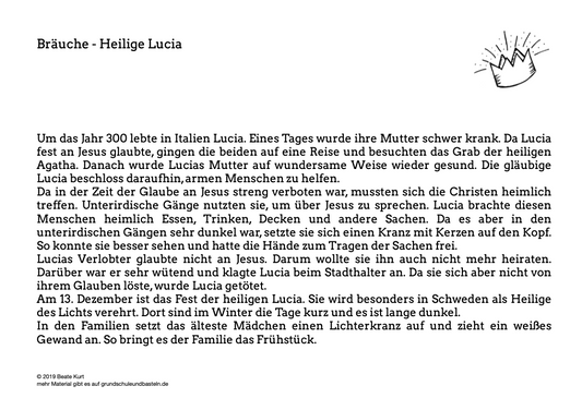 Brauchtum: Die Heilige Lucia
