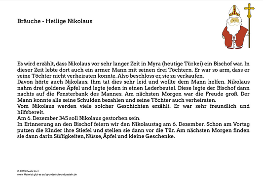 Brauchtum: Heiliger Nikolaus