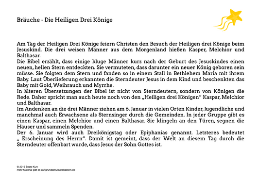 Brauchtum: Die Heiligen drei Könige