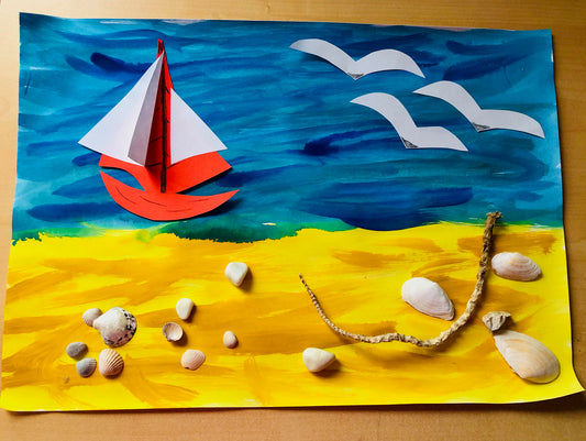 Im Sommer: Eine Collage gestalten - Am Meer