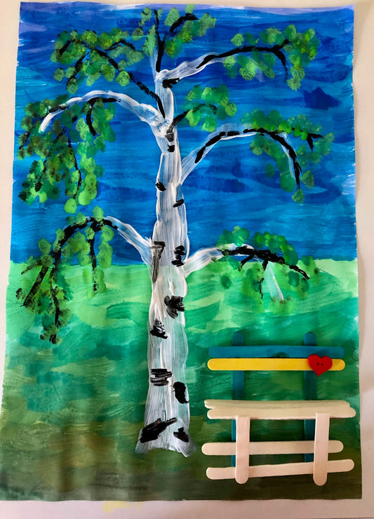 Im Sommer: Eine Collage gestalten - Ein stilles Plätzchen
