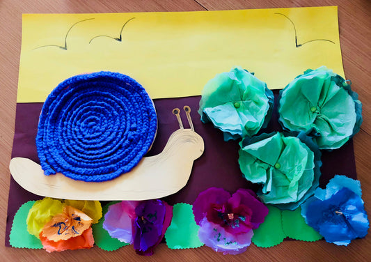 Auf der Wiese: Eine Collage für den Frühling