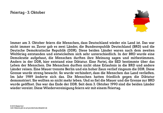Feiertag: Der 3. Oktober