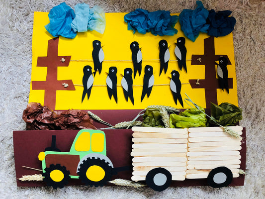 Im Herbst: Bastelidee – Collage – Getreideernte