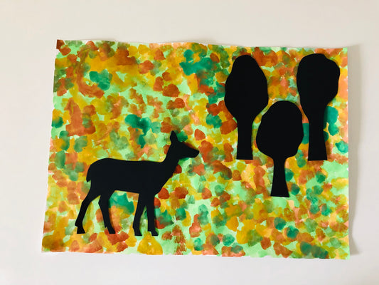 Im Herbst: Bastelidee – Collage mit Tieren