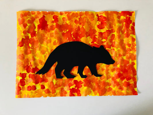 Herbst: Collage Tiere im Herbstwald
