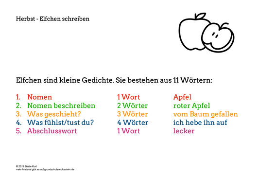 Im Herbst: Kreatives schreiben – ein Elfchen