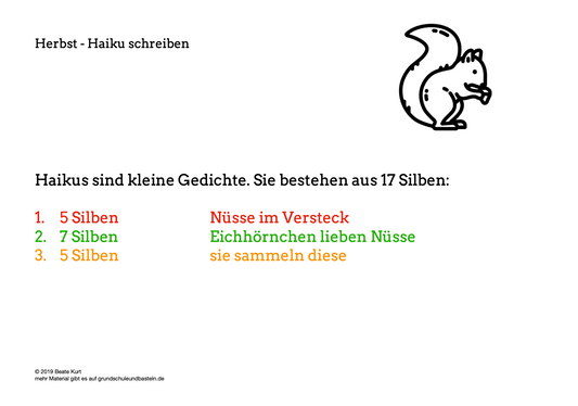 Im Herbst: Kreatives schreiben – ein Haiku