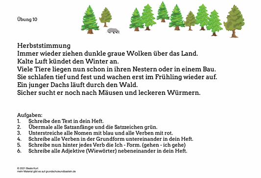 Im Herbst: Kleine Übung 10