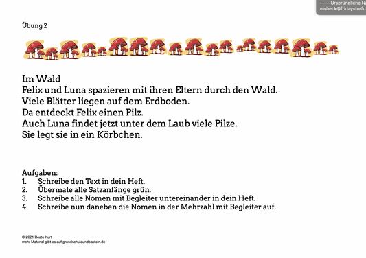 Herbst: Kleine Deutschübung 2