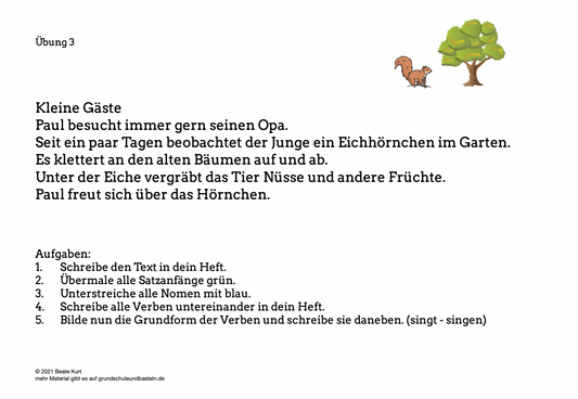 Herbst: Kleine Deutschübung 3