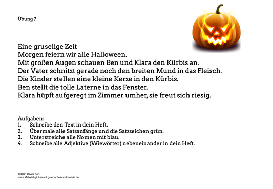 Im Herbst: Kleine Übung 7