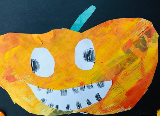 Herbst: Kürbis aus Zeitung basteln