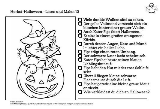 Im Herbst: Lesen und Malen 10