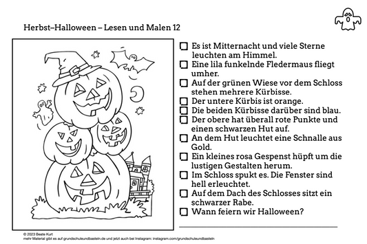 Herbst: Lesen und Malen 12