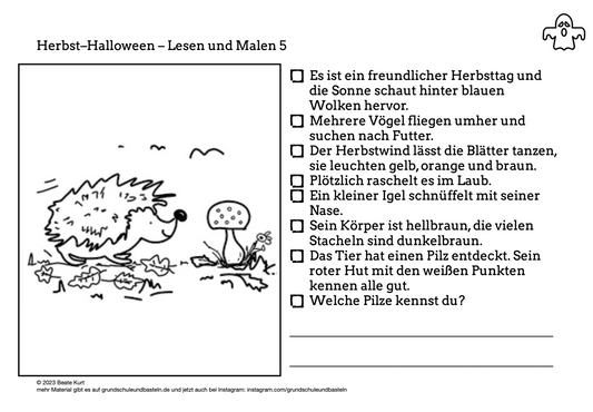 Im Herbst: Lesen und Malen 5
